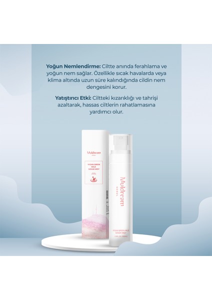 Vegan Green Mild Serum Mist Hassas ve Akneli Cilt Sebum Dengeleyici Sprey Serum Kore 110ml modelleri