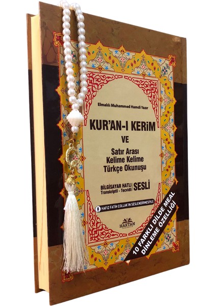 Haktan Yayınları Ortaboy 3'lü (Üç) Özellikli Arapça Hat , Türkçe Okunuşlu Tecvidli ve Mealli