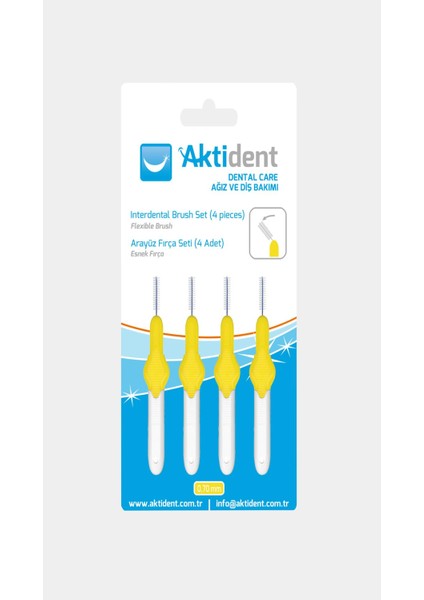 Aktident Arayüz Fırçası Sarı 3.5 mm 4 Adet