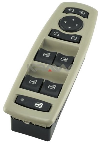 Cam Açma Düğmesi (Dörtlü - Bej Çerçeveli - Cam Kilit Buton - Ayna Ayar Buton 13 Pin) Fluence Megane Iıı