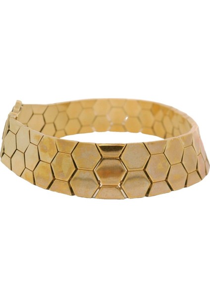 Modern ve Şık Petek Desenli Yeşil Altın Bileklik indirimleri