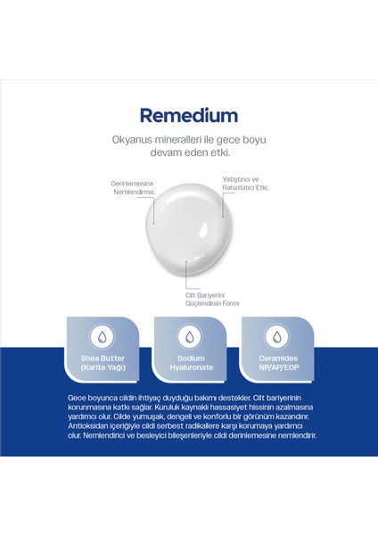 Remedium Nemlendirici ve Cilt Yenileyici Gece Merhemi modelleri