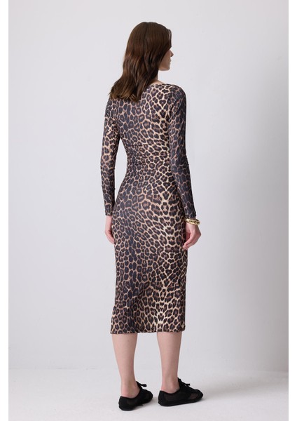 Leopar Desenli Elbise fırsatları