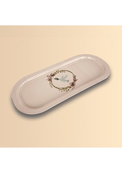 Home 2'li Güvercin Oval Sunumluk Metal Tepsi modelleri