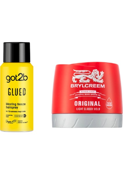 Seyahat Saç Spreyi 100 ml – BRYLCREEM Saç Şekillendirici Krem 150 ml