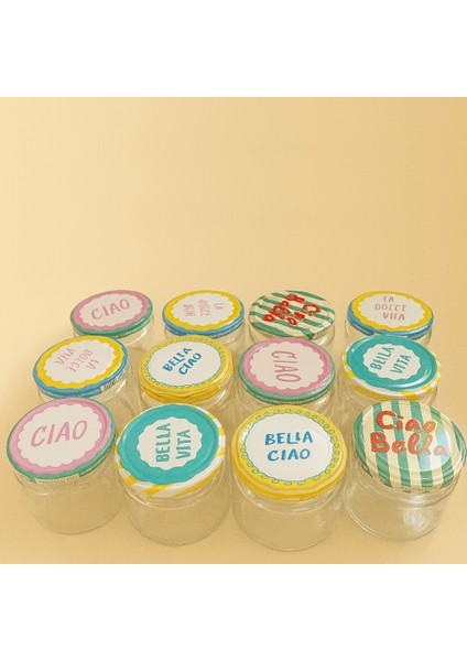 Home 12'li 300 ml Dolce Vita Kavanoz Seti - Shrinkli