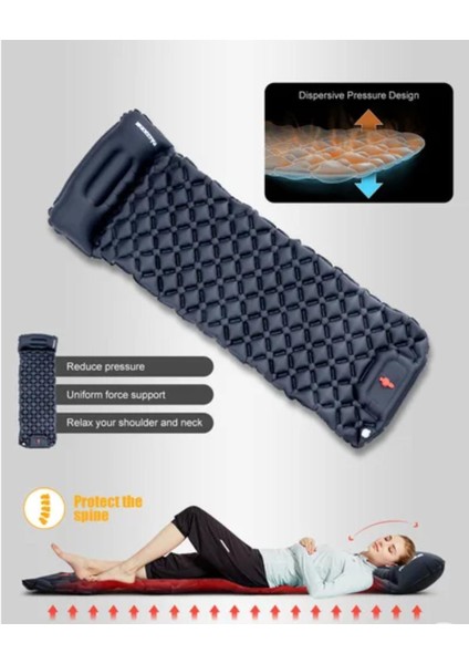 Kendiliğinden Şişen Uyku Yatağı, Kamp Yatağı, Kamp Matı, Ayakla Şişen Yatak, Dağcı Yatağı, Çadır Yatağı