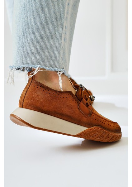 Allice Taba Süet Lazer Delikli Günlük Ayakkabı fırsatları