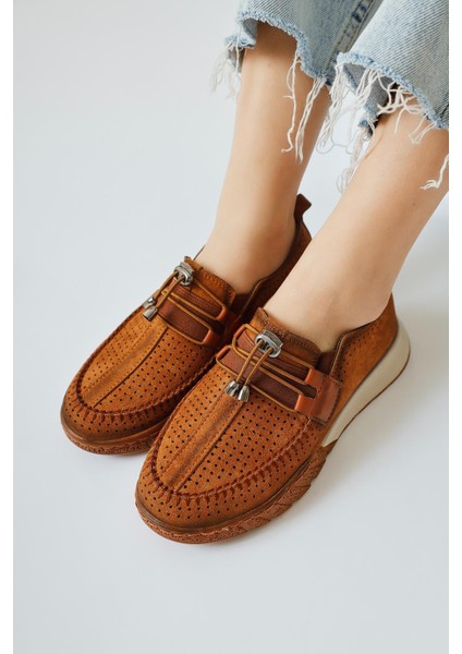 Allice Taba Süet Lazer Delikli Günlük Ayakkabı indirimleri