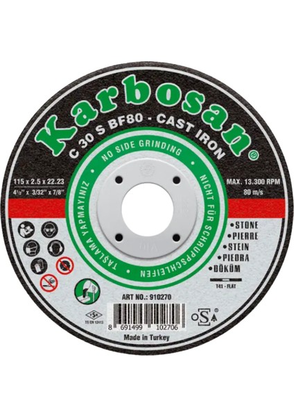 Döküm Kesici Yeşil Kesici 115X2.5X22.23