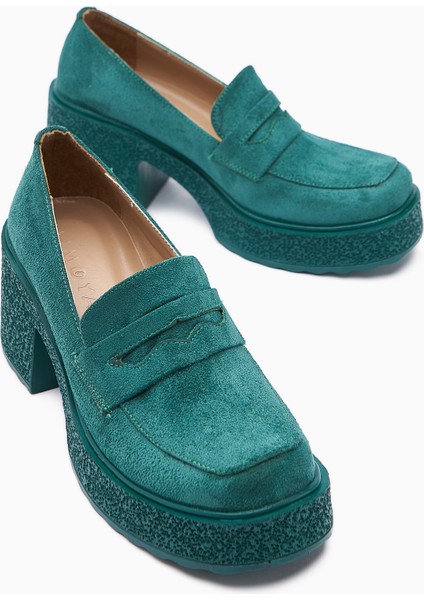 Boi Yeşil Süet Platformlu Günlük Kadın Ayakkabı fiyatları