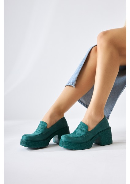 Boi Yeşil Süet Platformlu Günlük Kadın Ayakkabı indirimleri