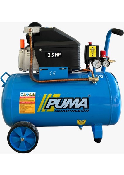 50 Lt Kompresör 5 Li Havalı Setli 2.5 Hp Yağlı Hortum Hava Boya Mazot Lastik Şişirme Aparatları fiyatları