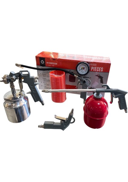 50 Lt Kompresör 5 Li Havalı Setli 2.5 Hp Yağlı Hortum Hava Boya Mazot Lastik Şişirme Aparatları modelleri