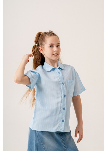 Kız Çocuk Bebe Yaka Yarım Kol Gömlek 3171 fiyatları