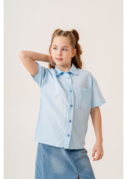 Kız Çocuk Bebe Yaka Yarım Kol Gömlek 3171 indirimleri