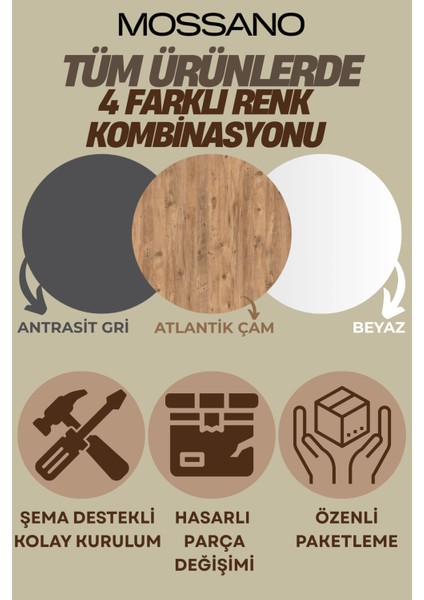 Vino Çok Amaçlı Dolap 4 Kapaklı 4 Raflı Çok Amaçlı Mutfak Dolabı Kiler Dolabı Erzak Dolabı fiyatları