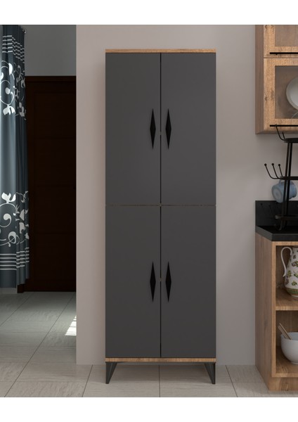 Vino Çok Amaçlı Dolap 4 Kapaklı 4 Raflı Çok Amaçlı Mutfak Dolabı Kiler Dolabı Erzak Dolabı modelleri