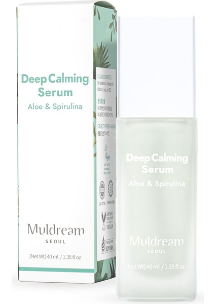 Deep Calming Serum Aloe ve Spirulina Derinlemesine Cilt Yatıştırıcı Sakinleştirici Serum Kore 40ml fiyatları