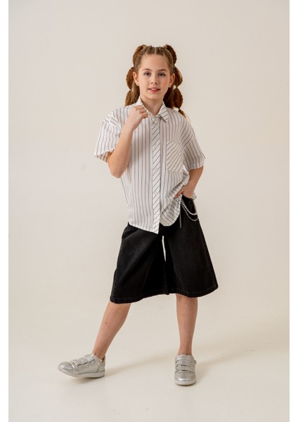 Kız Çocuk Bebe Yaka Yarım Kol Gömlek 3171 fiyatları