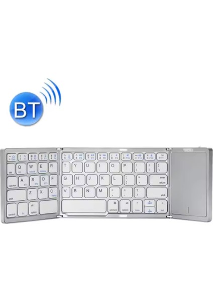 Katlanabilir Beyaz Her Cihaza Bluetooth İle Uyumlu Portatif Taşınabilir Dokunmatik Mini Klavye