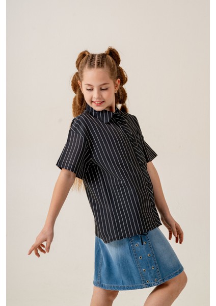 Kız Çocuk Bebe Yaka Yarım Kol Gömlek 3171 fiyatları