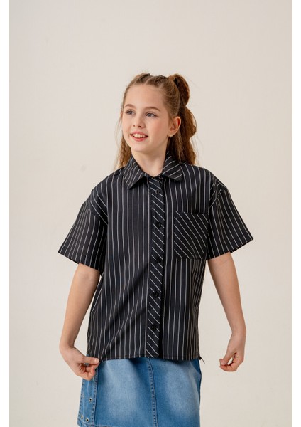 Kız Çocuk Bebe Yaka Yarım Kol Gömlek 3171 fırsatları