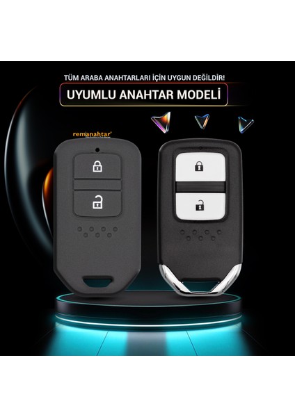 City Jazz 2 Buton Smart Silikon Anahtar Kılıfı - Siyah modelleri