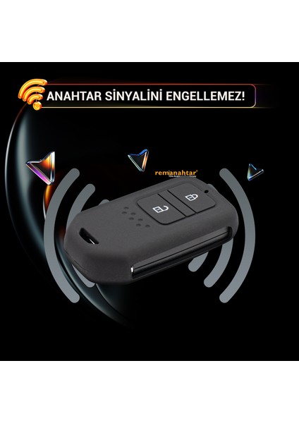City Jazz 2 Buton Smart Silikon Anahtar Kılıfı - Siyah fırsatları