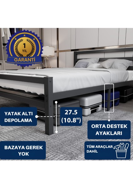 Buhara Çift Kişilik Metal Ferforje Karyola