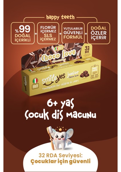 Junior Çikolata Aromalı Çocuk Diş Macunu 6+ Yaş fiyatları