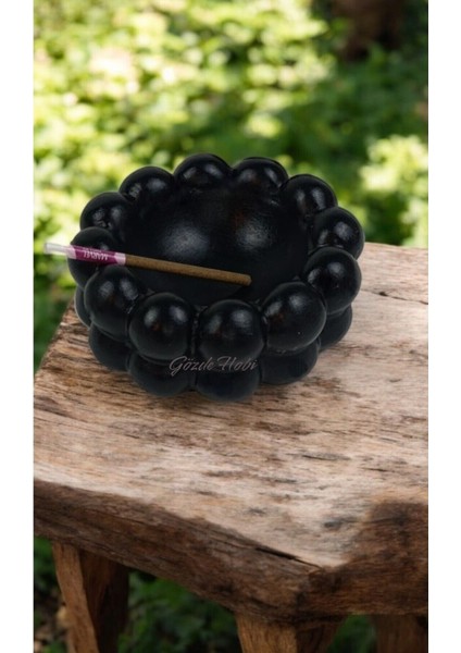 Gözdehobi Bubble Küllük | El Yapımı Beton Kül Tablası |hediyelik Dekoratif Siyah Baloncuklu Küllük fiyatları