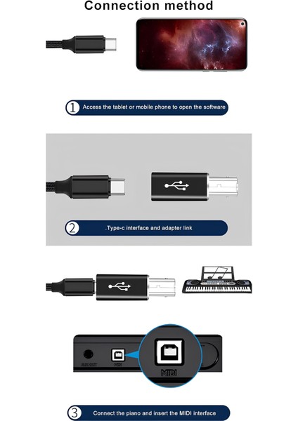 Type-C Dişi To Usb-B Erkek Yazıcı Dönüştürücü 🔄 Type-C To Printer Aparat Adaptör