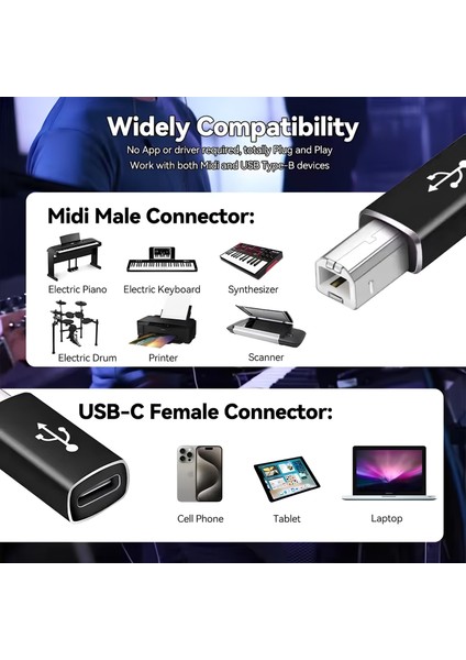 Type-C Dişi To Usb-B Erkek Yazıcı Dönüştürücü 🔄 Type-C To Printer Aparat Adaptör
