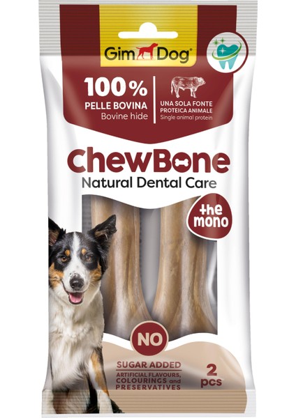 Chew Bones Press Köpek Çiğneme Kemiği 5,5'' 120 Gr 2li Naturel
