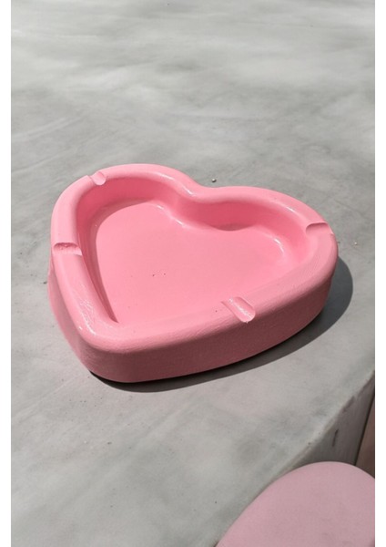 Gözdehobi Kalp Küllük - Beton Parlak Vernikli Sevgi Kalp Küllük modelleri