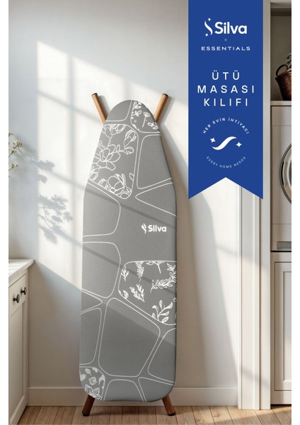 Gri Ütü Masası Kılıfı, Koruyucu ve Şık Tasarım