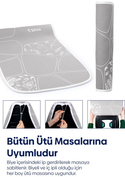 Gri Ütü Masası Kılıfı, Koruyucu ve Şık Tasarım