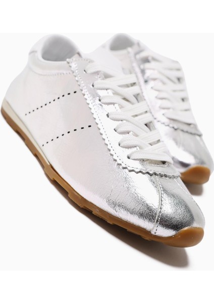 Hakiki Deri Alisa Altın Bağcıklı Günlük Kadın Ayakkabı modelleri