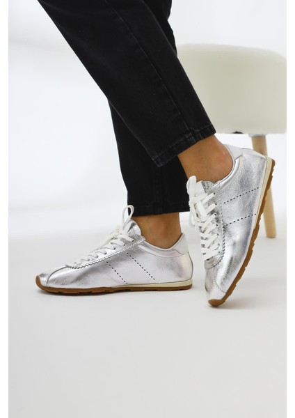 Hakiki Deri Alisa Altın Bağcıklı Günlük Kadın Ayakkabı fırsatları