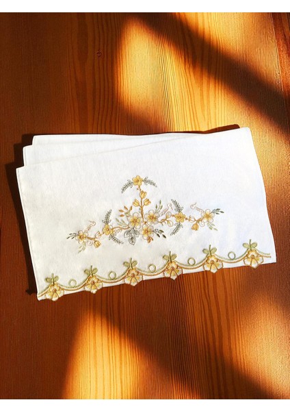 50X90 cm Nakışlı Kadife 12LI El Havlusu | Yüz Havlusu Seti modelleri