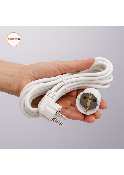 Seyyar Uzatma Kablosu 3 Metre Dişi-Erkek Fişli F19C Kalın Priz Prizli Sanayi Bahçe Elektrik Kablosu fiyatları