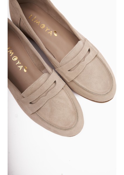 Hakiki Deri Solina Bej Süet Mokasen Ayakkabı Rahat Günlük Loafer fırsatları