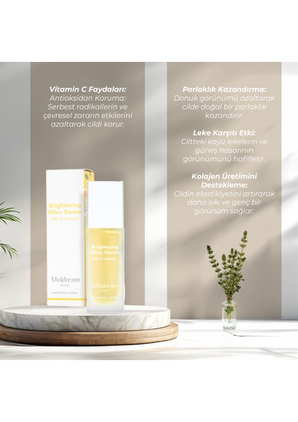 Brightening Glow Serum AHA ve C Vitamin Canlandırıcı Serum Kore 40ml modelleri