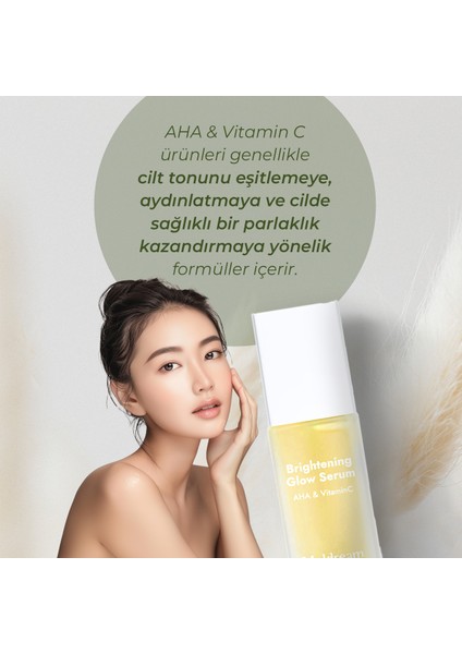 Brightening Glow Serum AHA ve C Vitamin Canlandırıcı Serum Kore 40ml