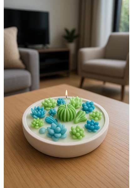 Yuvarlak Teraryum Mum