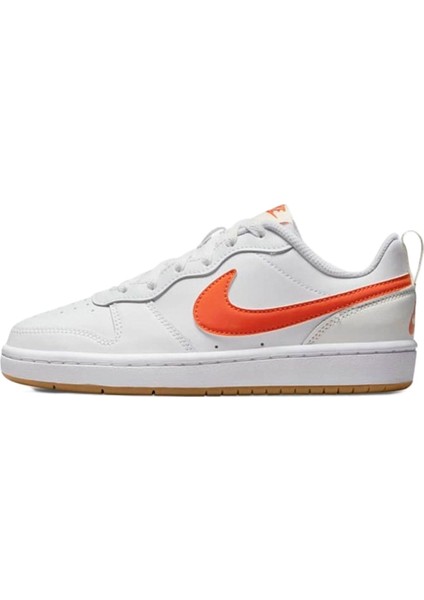 Court Borough Low 2 Gs Leather Unisex Sneaker Hakiki Deri Günlük Spor Ayakkabı Beyaz Turuncu