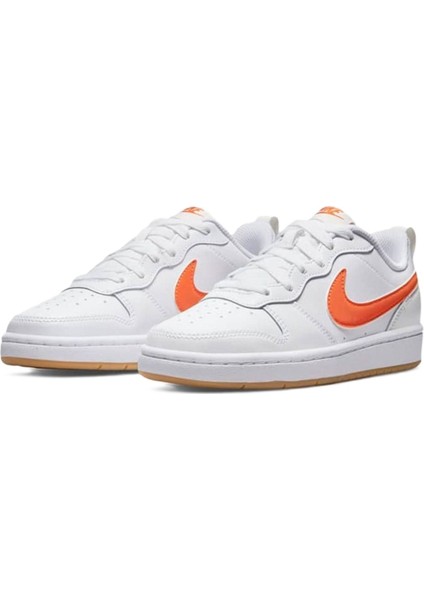 Court Borough Low 2 Gs Leather Unisex Sneaker Hakiki Deri Günlük Spor Ayakkabı Beyaz Turuncu modelleri