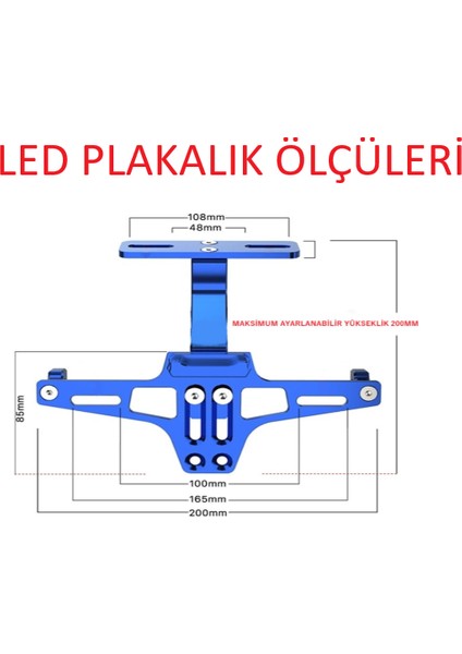 Kpa Ledli Alüminyum Plaka Tutucu Üniversal Model Turuncu fiyatları
