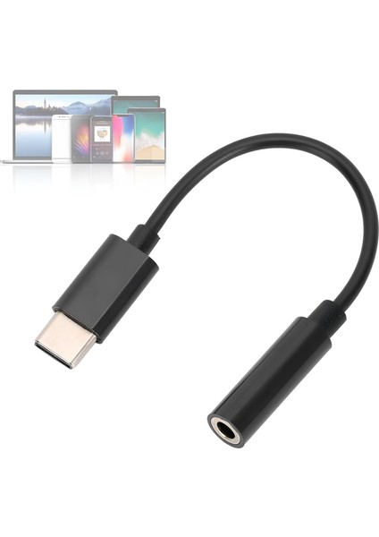 Type-C Erkek To 3.5mm Jack Dişi Dönüştürücü 🎧 Aux Adaptör Kablo 5-10CM